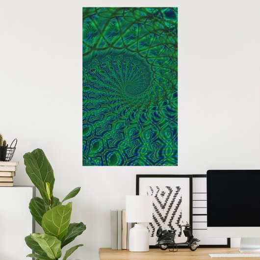Organic Spiral Duality Poster (Thuiskantoor)
