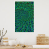 Organic Spiral Duality Poster (Keuken)