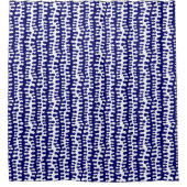 Organic Stripes - Deep Navy Douchegordijn (Voorkant)