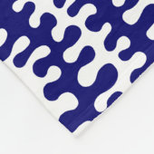 Organic Stripes - Deep Navy Fleece Deken (Hoek)