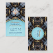 Organic Tapestry Gold Blue Visitekaartje (Voorkant / Achterkant)