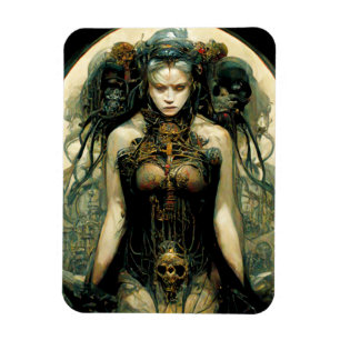 Organic Tech Woman Fantasy Sci-Fi Magneet