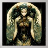 Organic Tech Woman Fantasy Sci-Fi Poster (Voorkant)