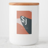 Organic Terracotta Blue Blush Wedding Voedselcontainer Etiket (Voorkant)