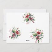 Organic Winter Natural Blue Merry-kerstfoto Feestdagenkaart (Achterkant)