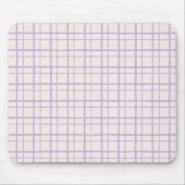Organic Wobbly Check Grid Pattern Dusty Lilac Muismat (Voorkant)