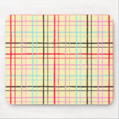 Organic Wobbly Check Grid Pattern Retro Pop Muismat (Voorkant)