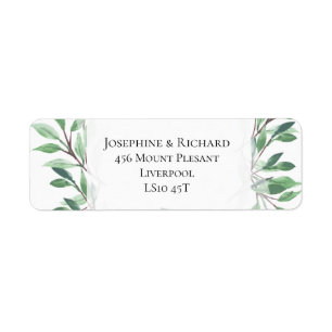 Organic Woodland  Wreath Etiket