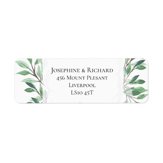 Organic Woodland  Wreath Etiket (Voorkant)