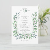 Organic Woodland  Wreath Kaart (Staand voorkant)