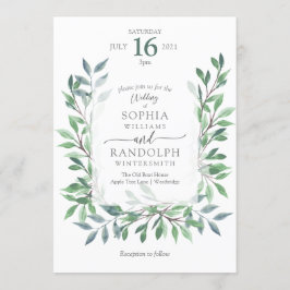 Organic Woodland  Wreath Kaart