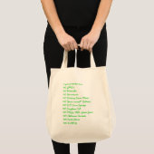 OrganicFoodie List Grocery Bag Tote Bag (Voorkant (product))