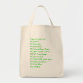OrganicFoodie List Grocery Bag Tote Bag (Voorkant)