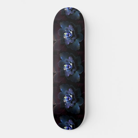Organika Blue Flower Persoonlijk Skateboard (Voorkant)