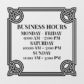  organisatie-kantooruren aanpassen — Blac Raamsticker (Vel)