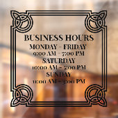  organisatie-kantooruren aanpassen — Blac Raamsticker (Vel 2)