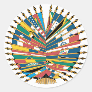 Organisatie van Amerikaanse Staten Ronde Sticker