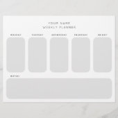 Organisatie voor werkweek planning Kantoor Briefhoofd (Voorkant)