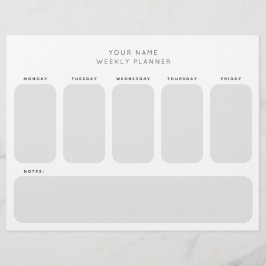 Organisatie voor werkweek planning Kantoor Briefhoofd