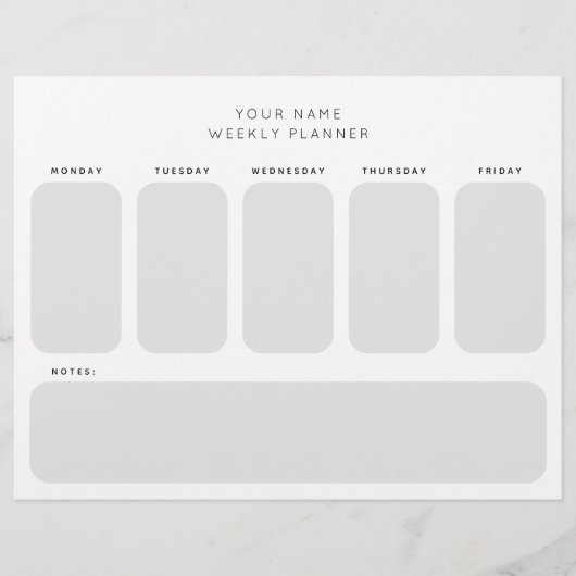 Organisatie voor werkweek planning Kantoor Briefhoofd (Voorkant)