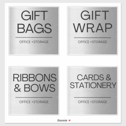 Organisatie Zilverlabels voor opslag Sticker (Vel)