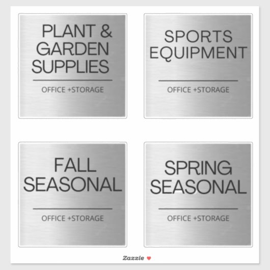 Organisatie Zilverlabels voor opslag Sticker (Vel)