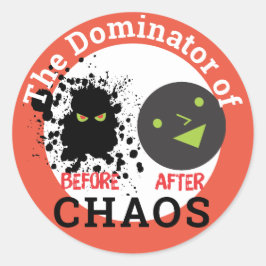 Organisator chaos werknemersherkenning sticker