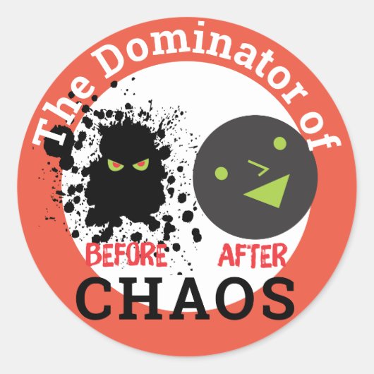 Organisator chaos werknemersherkenning sticker (Voorkant)