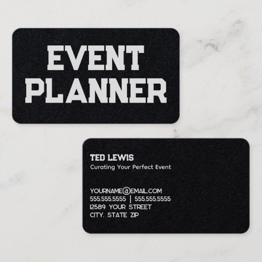 Organisator Event Planner Visitekaartje (Voorkant / Achterkant)