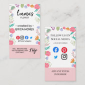 organisator van de bloemist van de bruiloft van de visitekaartje (Voorkant / Achterkant)