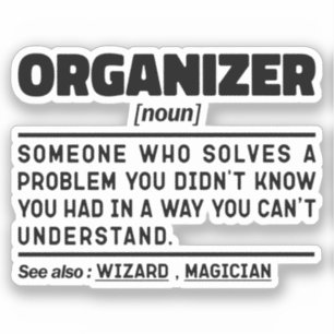 Organisator zelfstandig naamwoord Chaos Manager Sa Sticker