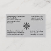 Organisatorische psycholoog - Stephen Joseph Burke Visitekaartje (Achterkant)