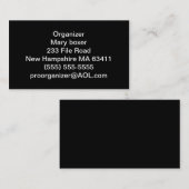 Organisatorische visitekaartjes (Voorkant / Achterkant)