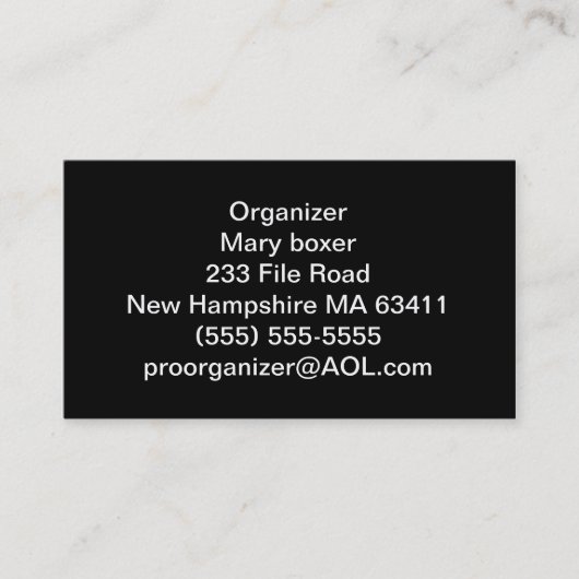Organisatorische visitekaartjes (Voorkant)