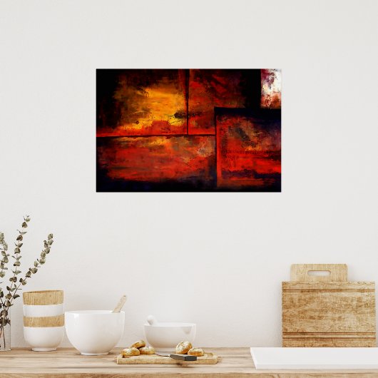 Organisch Abstract Art Print Poster (Keuken)