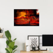 Organisch Abstract Art Print Poster (Thuiskantoor)