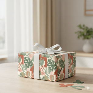 Organisch Abstract Harmonieus Naadloos Patroon Cadeaupapier