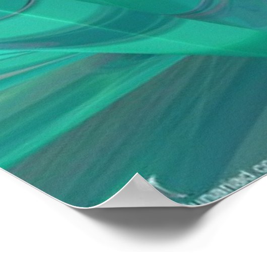 Organisch - blauw groen poster (Hoek)