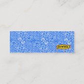ORGANISCH blauw Mini Visitekaartje (Achterkant)