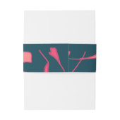 Organisch bloemontwerp uitnodigingsbuikband uitnodigingen wikkel (Achterkant Voorbeeld)