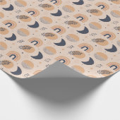 Organisch Boho-patroon Cadeaupapier (Hoek)