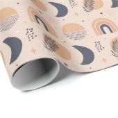 Organisch Boho-patroon Cadeaupapier (Rol Hoek)