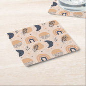 Organisch Boho-patroon Kartonnen Onderzetters (Schuin)