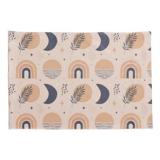 Organisch Boho-patroon Kussensloop (Achterkant-Rechts)