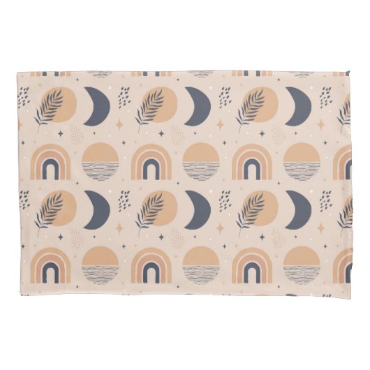 Organisch Boho-patroon Kussensloop (Voorkant-Links)