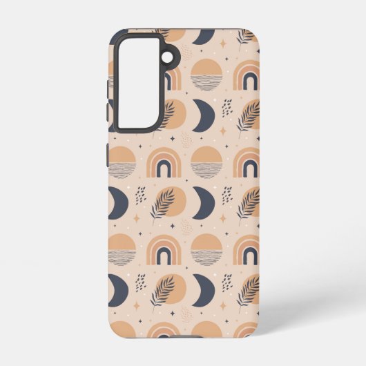 Organisch Boho-patroon Samsung Galaxy Hoesje (Achterkant)