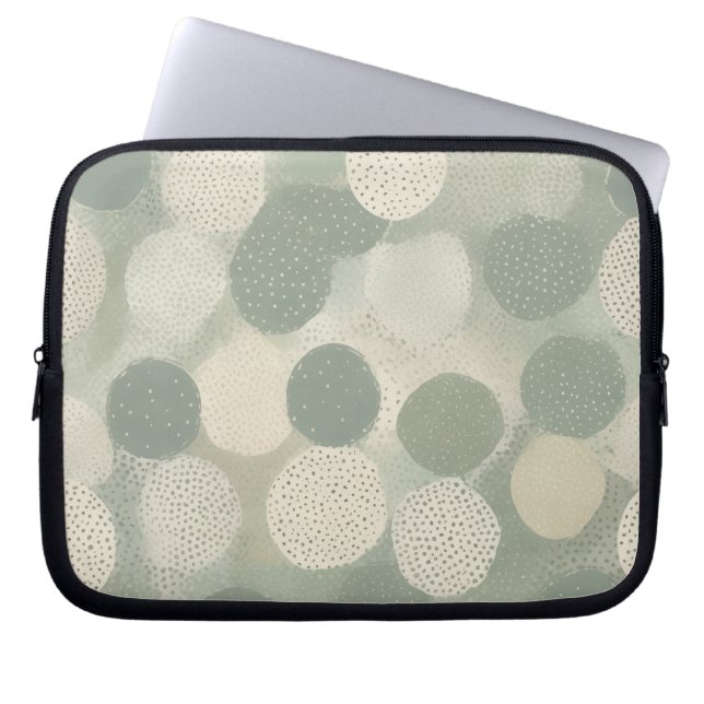 Organisch Cirkel Blender Patroon Laptop Sleeve (Voorkant)