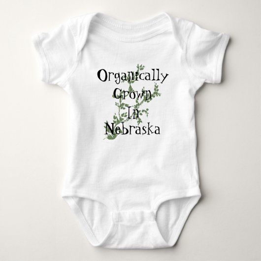 Organisch gekweekte Baby Uw Staatsbadpak Romper (Voorkant)