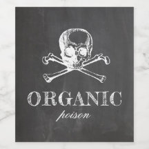 Organisch gif. Chalkboard Halloween feest. Skull