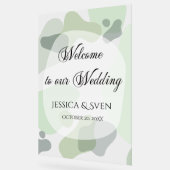 Organisch groen geometrische Abstracte bruiloft Acryl Bord (Hoek)